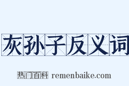 灰孙子反义词是什么意思的图片